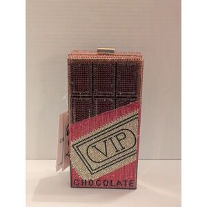 Unique VIP Chocolate Rhinestone Clutch- Perfect‎ Gift! So Cute And Sparkly